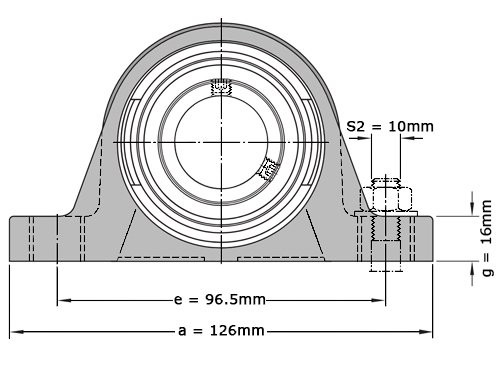 SKF Lagerblok Staand SYK20 TF (20mm)