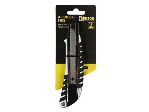 Afbreekmes 18mm aluminium/zwart