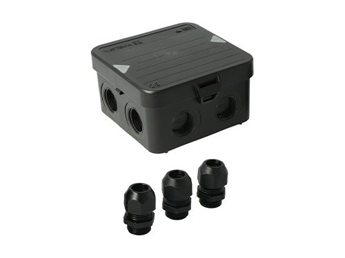 Kabeldoos Attema AK1 + 3 wartels M20 IP65 zwart