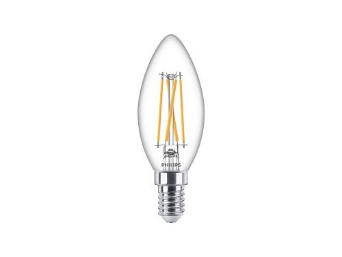 Foto van Philips LED kaars E14 3,4-40W filament helder WarmGlow blister Philips LED kaars E14 3,4-40W filament helder WarmGlow blister