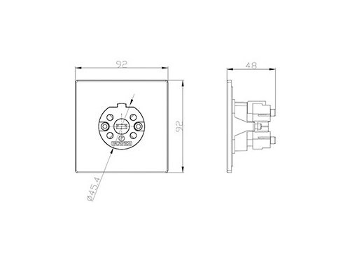 Perilex inbouw stopcontact 16A ABL