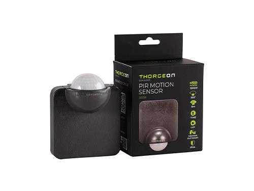 Bewegingsmelder IR opbouw wand 360 graden IP54 vast zwart