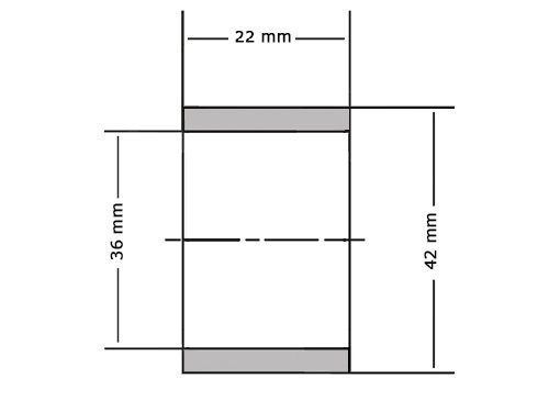 Glijlager Sinterbrons BP25 36x42x22mm