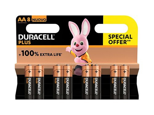 Foto van Duracell Plus 100% batterij AA blister(8) Duracell Plus 100% batterij AA blister(8)