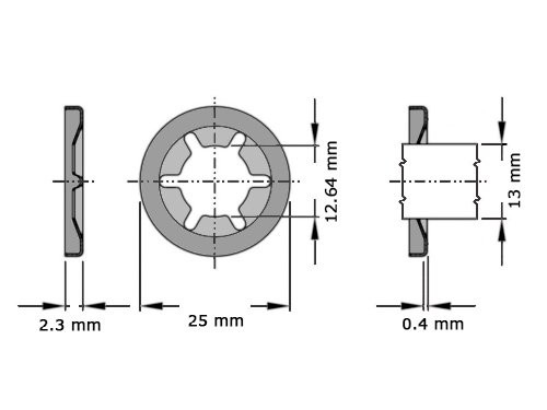 Foto van Starlock Borgring 13mm Starlock Borgring 13mm