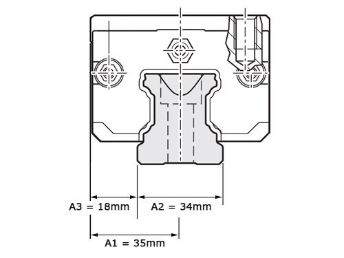 Bosch Rexroth Kogelwagen Koolstofstaal KWD-035-SLH-C2-P-1 Zonder Kogelketting