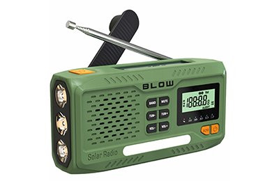 Radio AM/FM op zonne energie v2 + zaklamp + powerbank