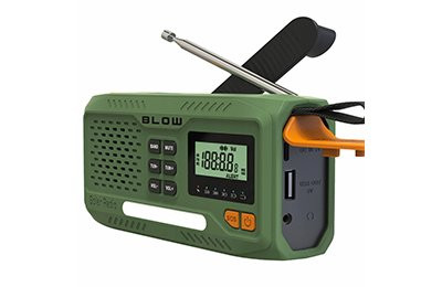 Radio AM/FM op zonne energie v2 + zaklamp + powerbank