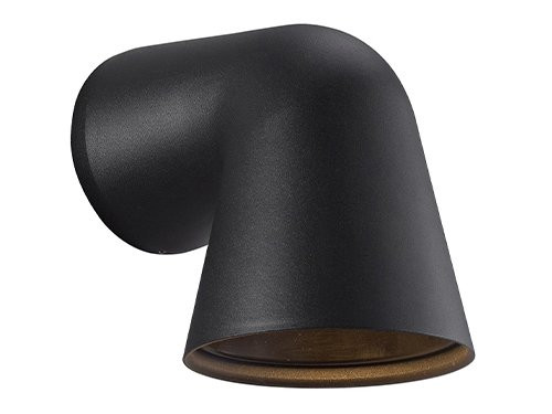 Foto van Wandlamp Front GU10 zwart IP44 Wandlamp Front GU10 zwart IP44
