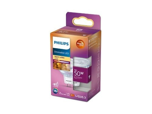 Philips LED spot MR16 GU5.3 12V 7-50W WarmGlow blister