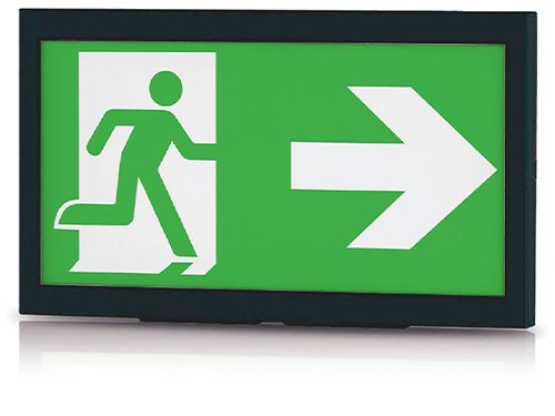 Foto van LED noodverlichting 3W in/opbouw IP40 zwart LED noodverlichting 3W in/opbouw IP40 zwart