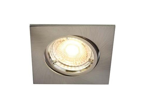 Foto van LED inbouwspot Carina vierkant nickel GU10 5W 3-pack dimbaar 2700K LED inbouwspot Carina vierkant nickel GU10 5W 3-pack dimbaar 2700K