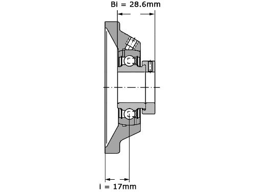 INA Lagerblok Vierkant PCJ17 (17mm)
