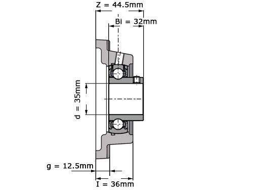 Foto van SNR Lagerblok Vierkant USFE207 (35mm) SNR Lagerblok Vierkant USFE207 (35mm)