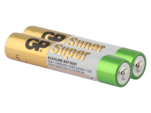 Foto van GP 25A batterij AAAA 1.5V blister(2) GP 25A batterij AAAA 1.5V blister(2)
