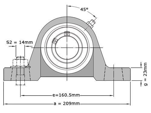 SKF Lagerblok Staand UCP307 (35mm)