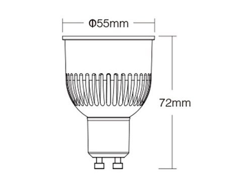 Foto van RGB-CCT LED GU10 6W RF 2.4G RGB-CCT LED GU10 6W RF 2.4G