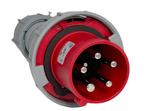 Foto van CEE 5P/63A/400V stekker rood IP-67 CEE 5P/63A/400V stekker rood IP-67