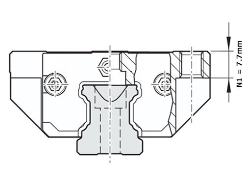 Bosch Rexroth Kogelwagen Koolstofstaal KWD-020-FNS-C1-P-1 Met Kogelketting