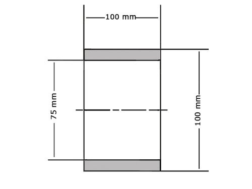 Glijlager Sinterbrons BP25 75x100x100mm