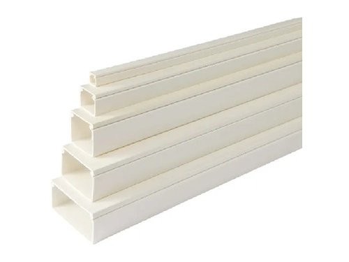 Leidinglijst 60x40mm WIT met deksel 2m