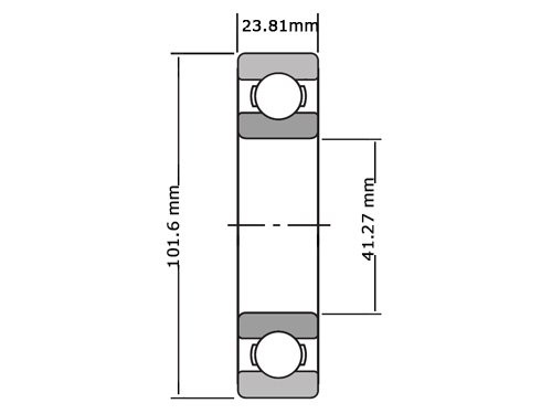NKE Kogellager Eenrijig MJ1.5/8 (41.27x101.6x23.81mm)