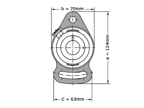 INA Lagerblok Ovaal PSFT25 (25mm)