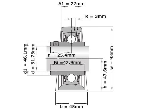 Foto van SKF Lagerblok SY1.1/4 TF SKF Lagerblok SY1.1/4 TF