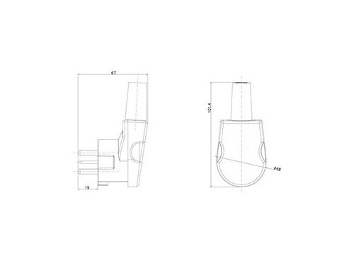 Perilex stekker haaks 16A ABL