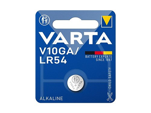 Foto van Varta V10GA knoopcel batterij LR54 blister(1) Varta V10GA knoopcel batterij LR54 blister(1)