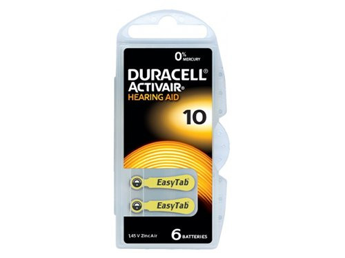 Foto van Duracell gehoor batterij 10 blister(6) Duracell gehoor batterij 10 blister(6)