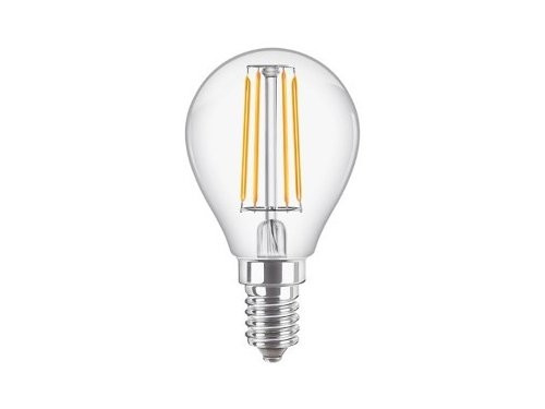 Foto van Philips LED kogel E14 4,3-40W 2700K filament helder Philips LED kogel E14 4,3-40W 2700K filament helder