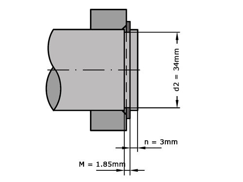 Seegerring DIN 471 36mm Verenstaal