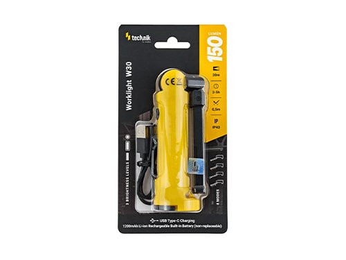 Technik LED werklamp W30 oplaadbaar COB + 1x2835 LED 150 lumen