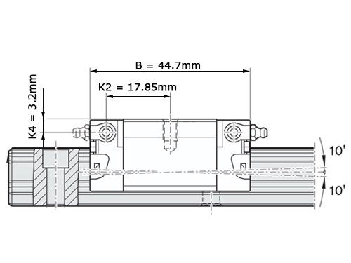 Bosch Rexroth Kogelwagen Super Koolstofstaal KWD-015-SKS-C0-N-1 Zonder Kogelketting - SS