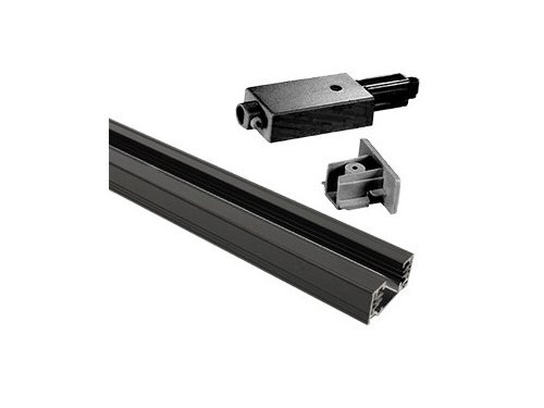 Link Rail 1 fase 1,8 meter zwart incl aansluitstuk