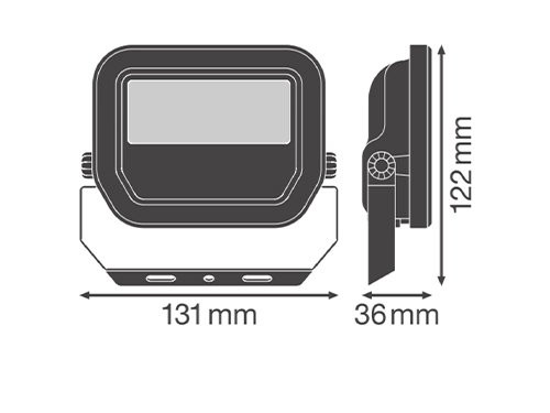 Foto van LED Bouwlamp 8W 4000K zwart LED Bouwlamp 8W 4000K zwart
