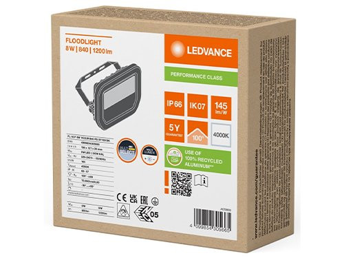 Foto van LED Bouwlamp 8W 4000K zwart LED Bouwlamp 8W 4000K zwart