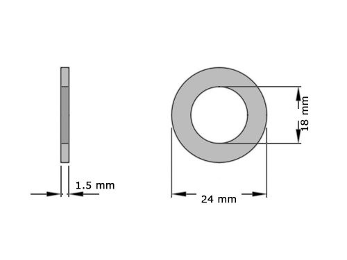 Ring Aluminium DIN 7603 18x24x1.5mm