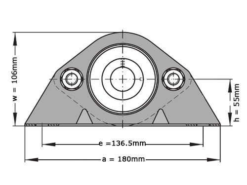INA Lagerblok Staand PBS40 (40mm)