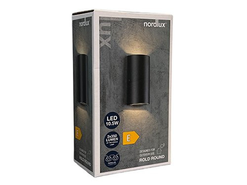 LED Wandlamp Rold halfrond zwart 10,5W 3000K IP54