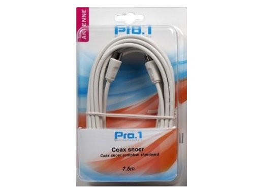 Coax snoer compleet standaard 7.5m