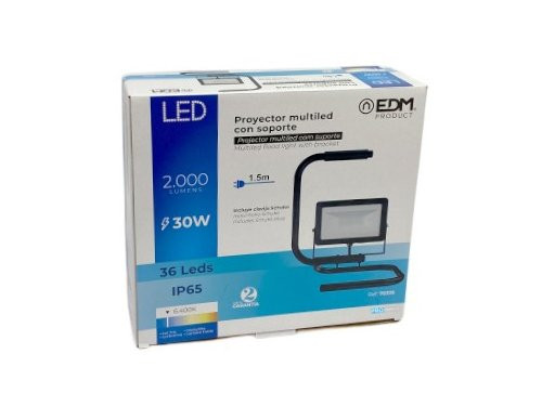 Foto van LED Bouwlamp 30W op statief 6400K IP65 LED Bouwlamp 30W op statief 6400K IP65