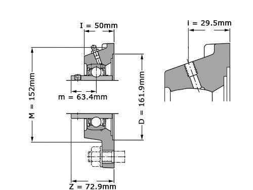 SKF Lagerblok Vierkant FYJ65 TF