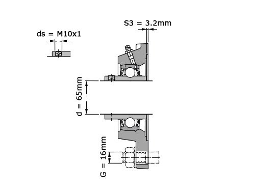 SKF Lagerblok Vierkant FYJ65 TF