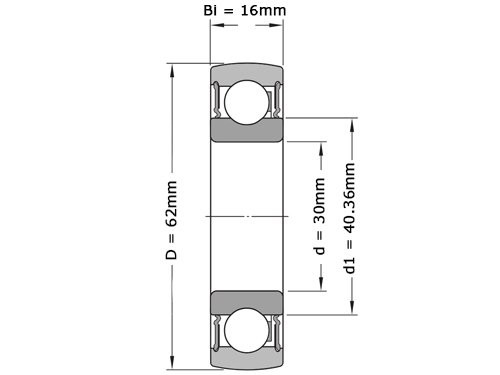 SKF Insert Lager 1726206 2RS1 (30mm)