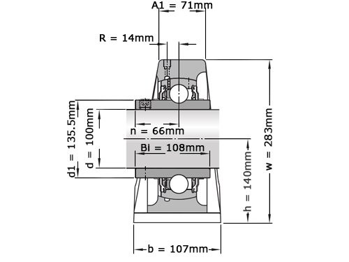Foto van SKF Lagerblok Staand UCP320 (100mm) SKF Lagerblok Staand UCP320 (100mm)