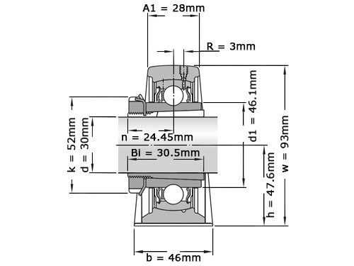 Foto van SKF Lagerblok Staand SYJ35 KF (30mm) SKF Lagerblok Staand SYJ35 KF (30mm)