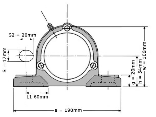Foto van NTN Lagerblok Staand CM-UCP209 D1 (45mm) NTN Lagerblok Staand CM-UCP209 D1 (45mm)