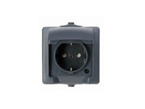 Foto van Kopp SWD opbouw stopcontact RA enkel antraciet Kopp SWD opbouw stopcontact RA enkel antraciet